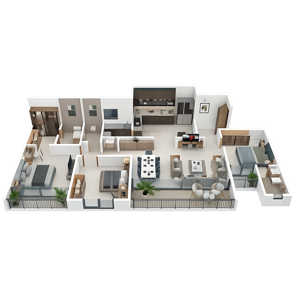 3 BHK Floor Plan